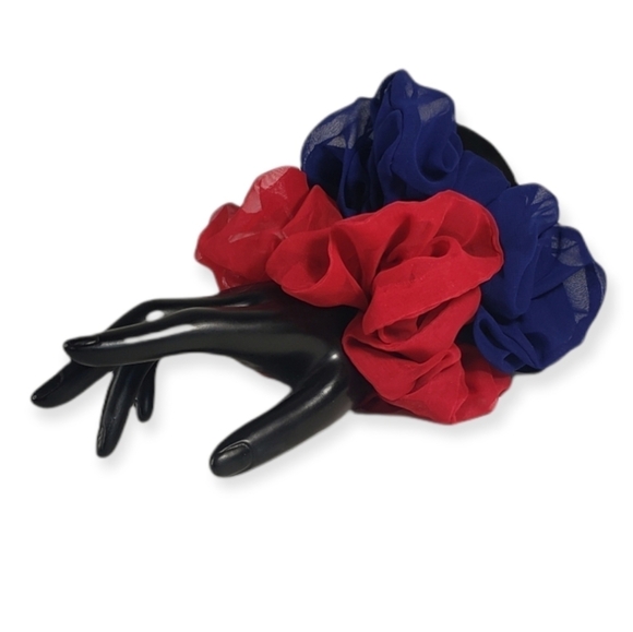 Vintage 90's XL Sheer Chiffon Scrunchies - Picture 1 of 4